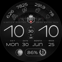 SWF Simplex Digital Watch Face